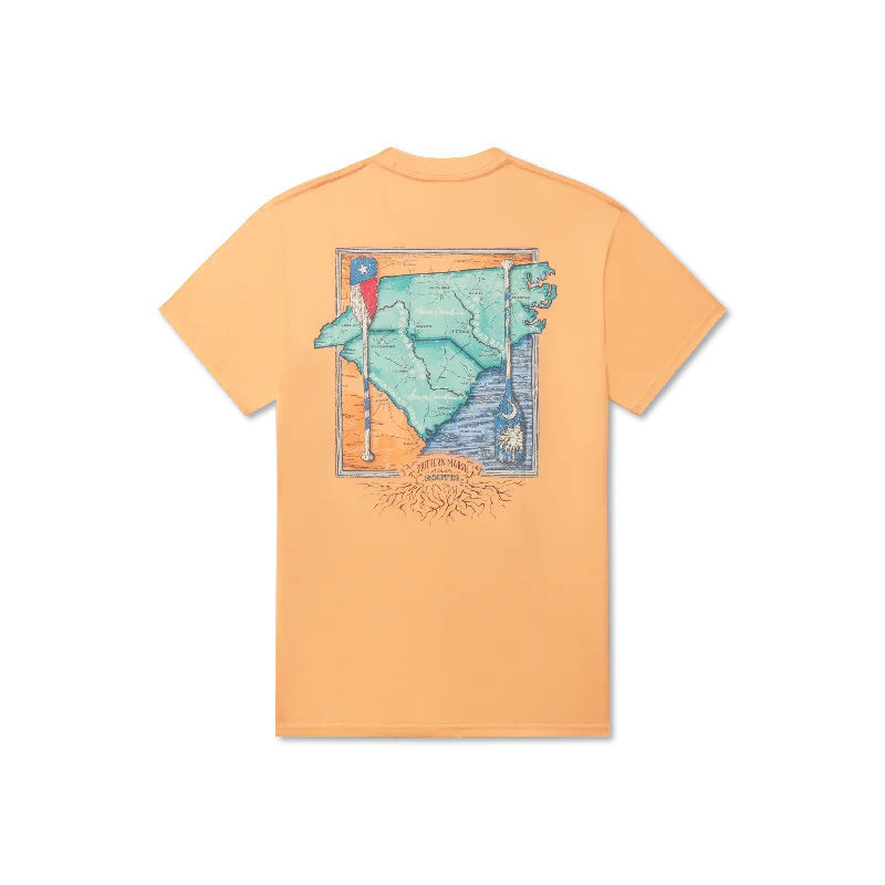 Men's quick-dry casual t-shirt-River Route Collection Tee - North Carolina & South Carolina