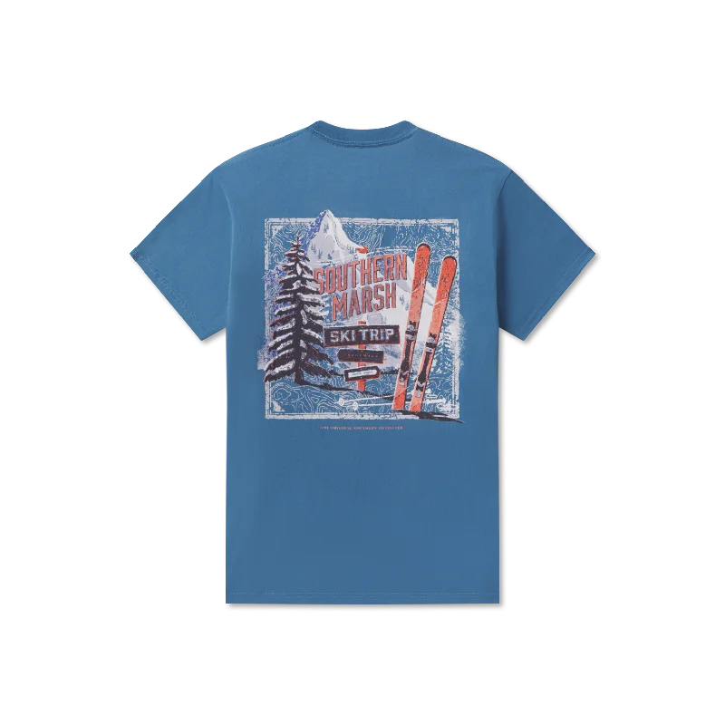 Men's classic casual t-shirt-Ski Trip Tee